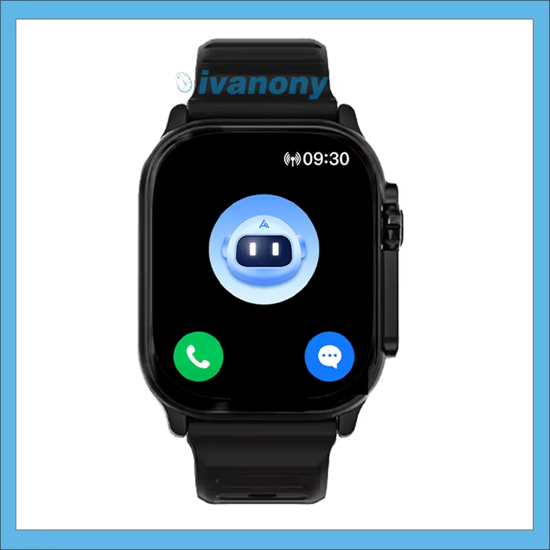 Ivanony montre intelligente HK11 ULTRA 3 2.02 pouces écran Amoled Bluetooth partage de réseau AI Rob