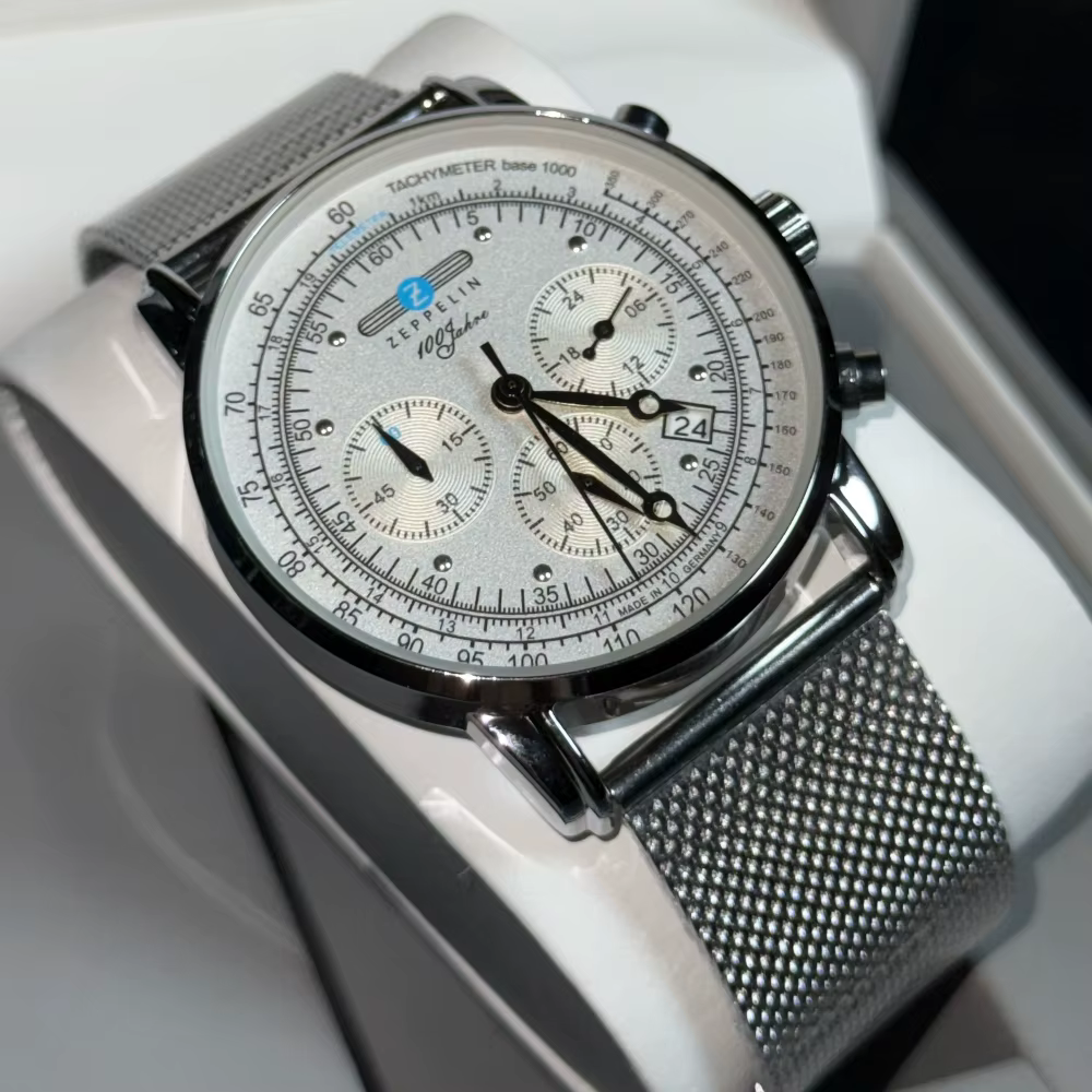 Montre Classique Homme Business et Loisirs, Chronographe Multifonctionnel à Trois Cadrans avec Secon