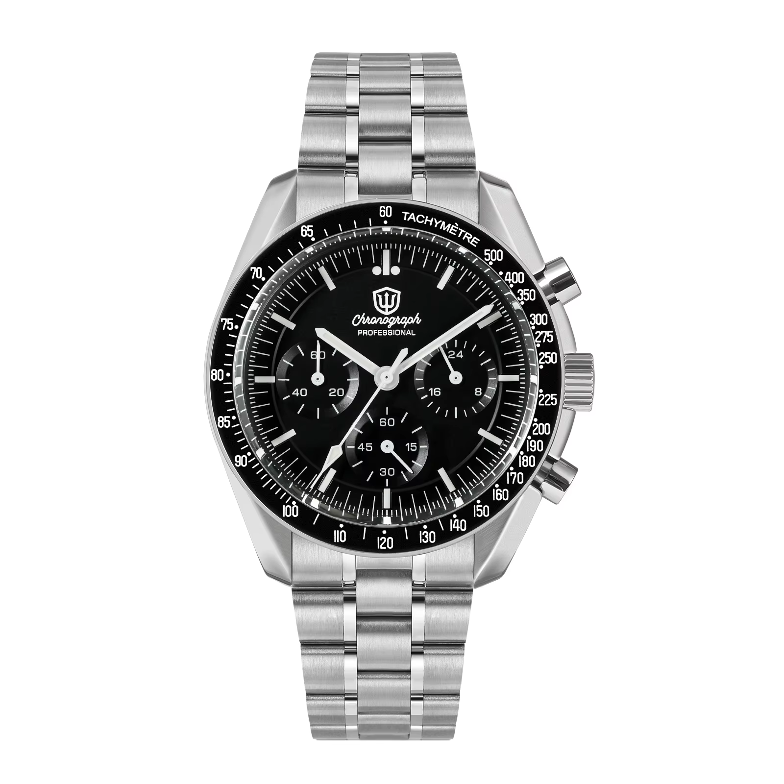 Watchdives – montre de plongée WD1860, 40mm, chronographe VK63, mouvement à Quartz, saphir lumineux,