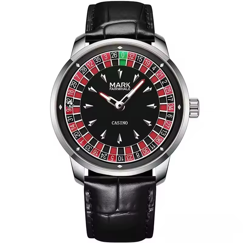 Mark Fairwhale 5031 mode montres à Quartz pour homme cadran rotatif créatif lumineux étanche bracele