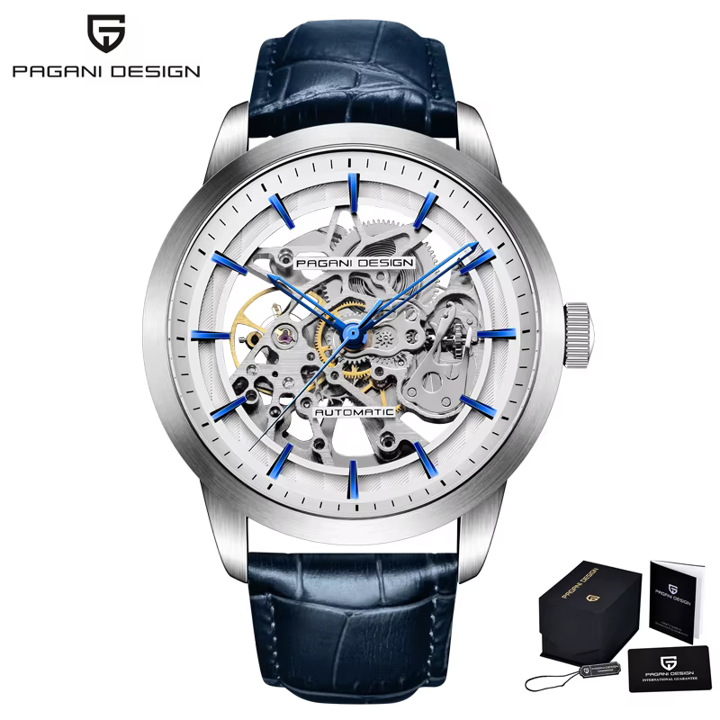 PAGANI DESIGN 2026 Nouvelle Montre Mécanique Squelette pour Homme, Montre Automatique de Luxe Haut d