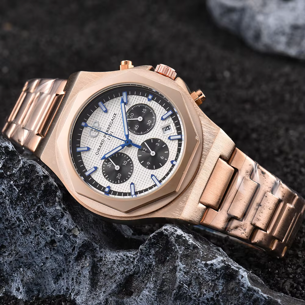Montres de marque originales AAA Girard-Perregaux pour hommes, montre à Quartz chronographe multifon