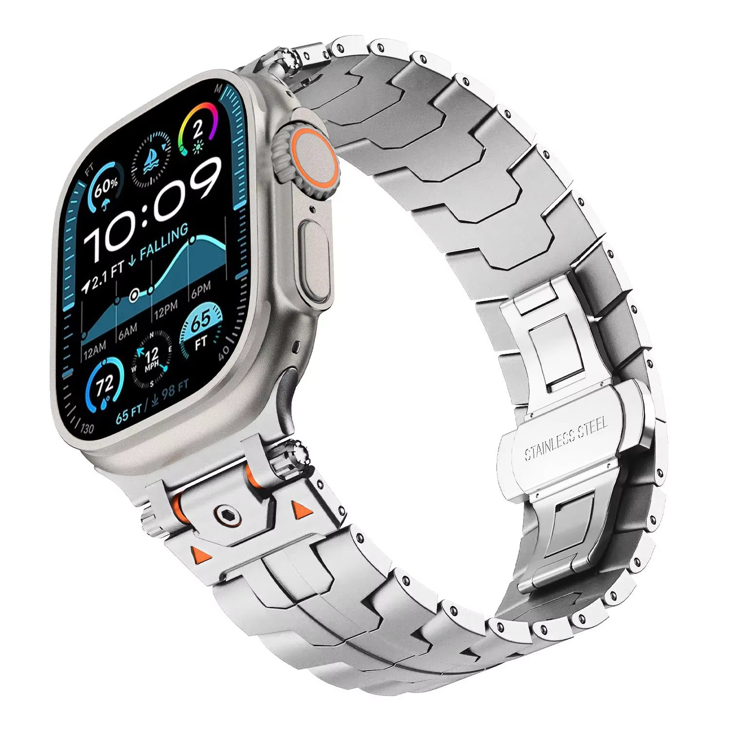 Bracelet de luxe pour Apple Watch Ultra 3 49mm, en acier inoxydable, pour iWatch 11 10 9 8 7 6 5 4 4
