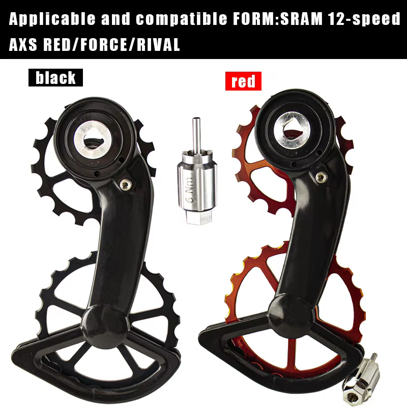 Roue de guidage de roulement en céramique de fibre de carbone CS pour vélo de route, poulie arrière 