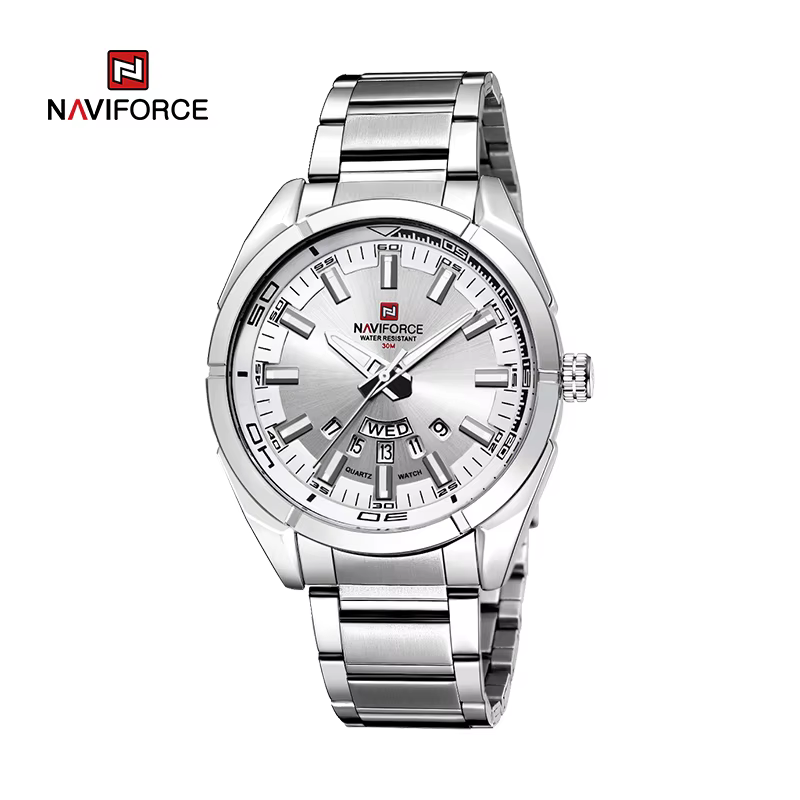 NAVIFORCE montre décontractée classique pour hommes en acier inoxydable teel Sport étanche hommes mo