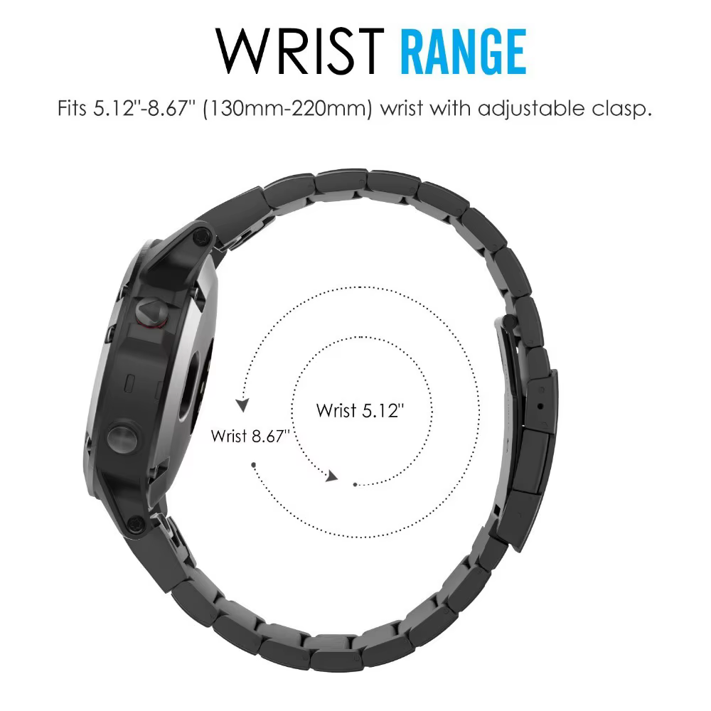 Bracelet de montre en titane solide pour hommes et femmes
