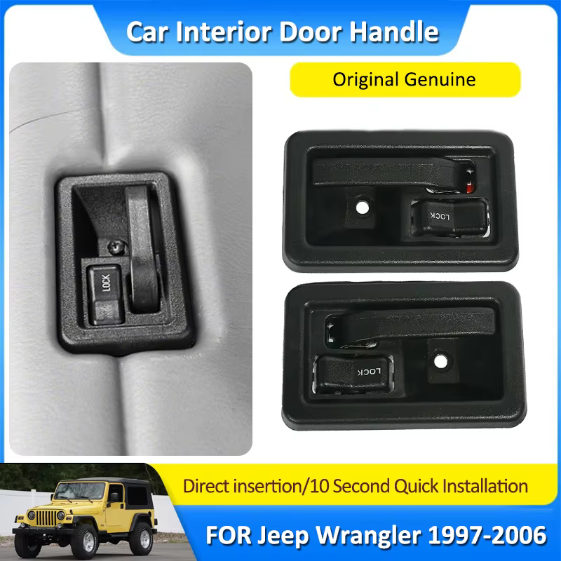 Pour Jeep Wrangler YJ TJ TJL 1997 ~ 2006 2002 2003 2004 2005 55176477 AB 55176476   Accessoires de voiture de poignée de porte intérieure gauche droite