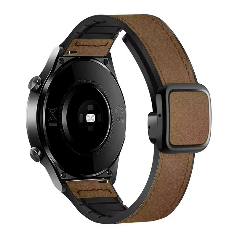 Bracelet en cuir et Silicone pour montre Huawei GT 5 4 46mm 41mm