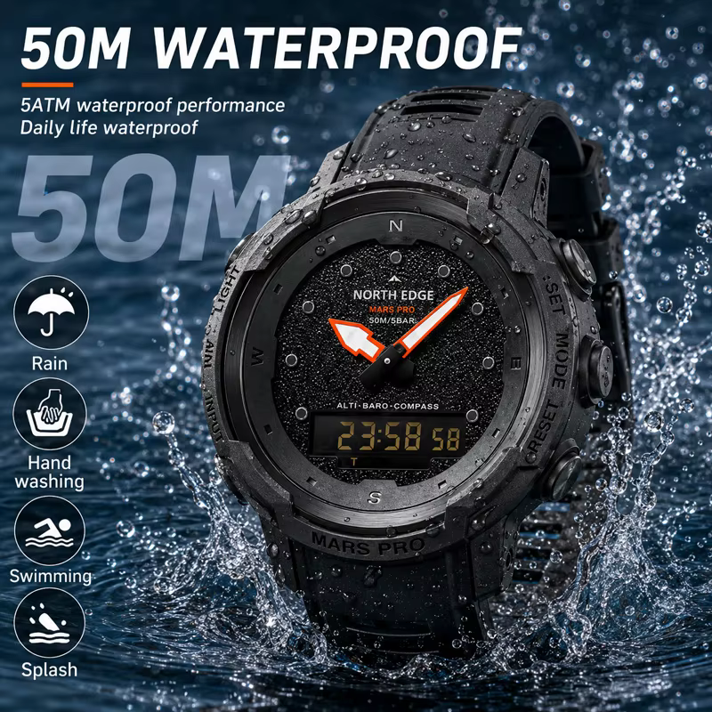 Montre de plein air NORTH EDGE MARS PRO pour hommes