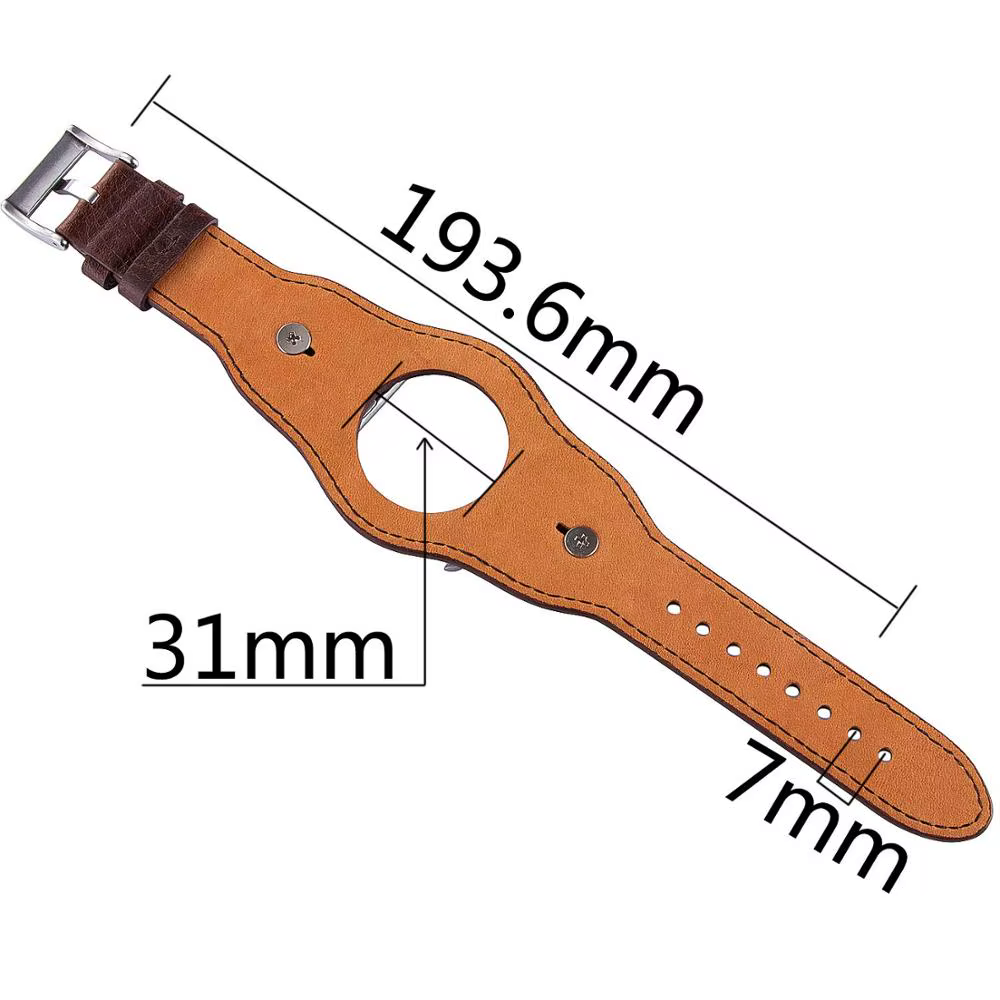 Bracelet manchette en cuir pour Apple Watch Band