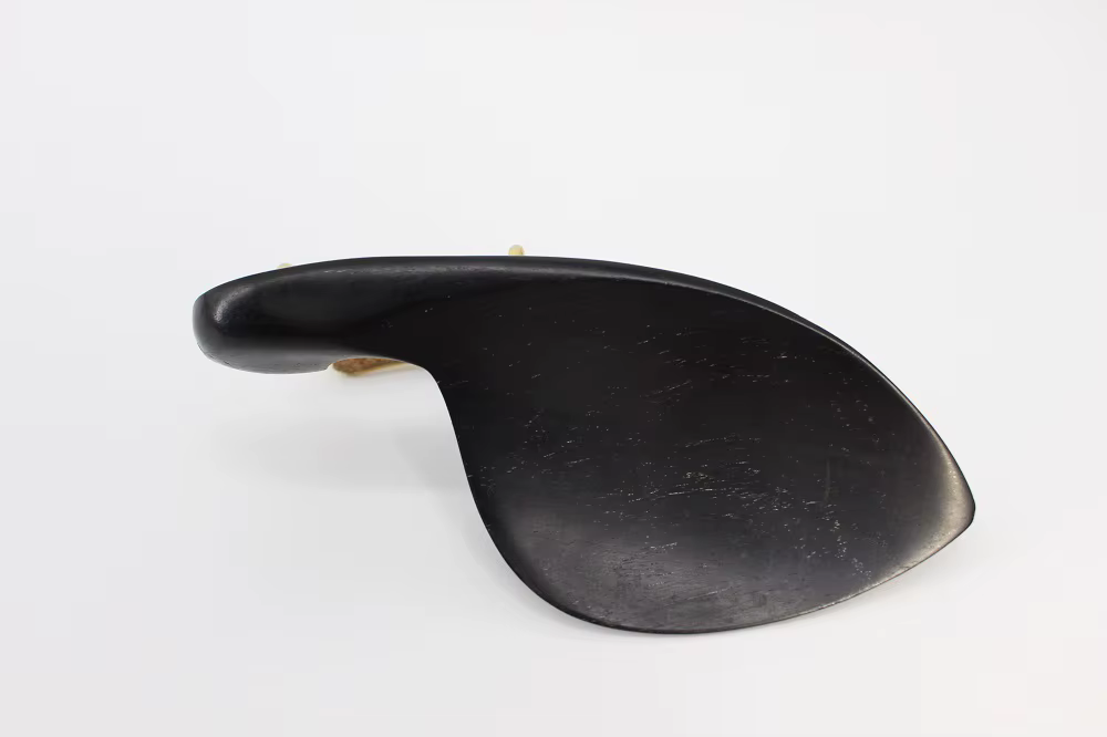 Accessoires de violon en ébène avec vis dorées, mentonnière pleine grandeur