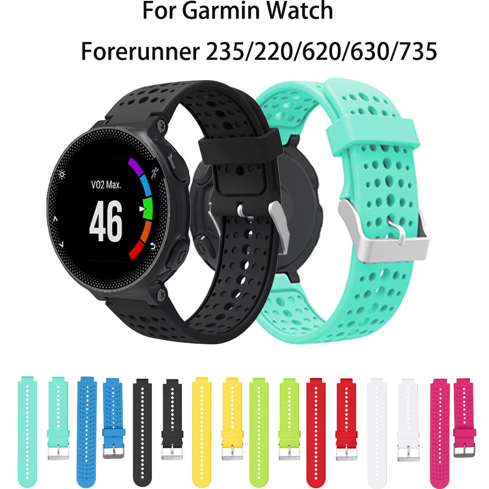 Bracelet de montre pour Garmin Forerunner 220 230 235 630 620 735 235 approche S20 S5 S6