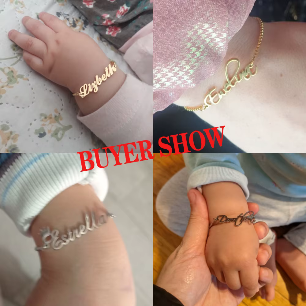 Bracelet personnalisé avec nom arabe pour femmes