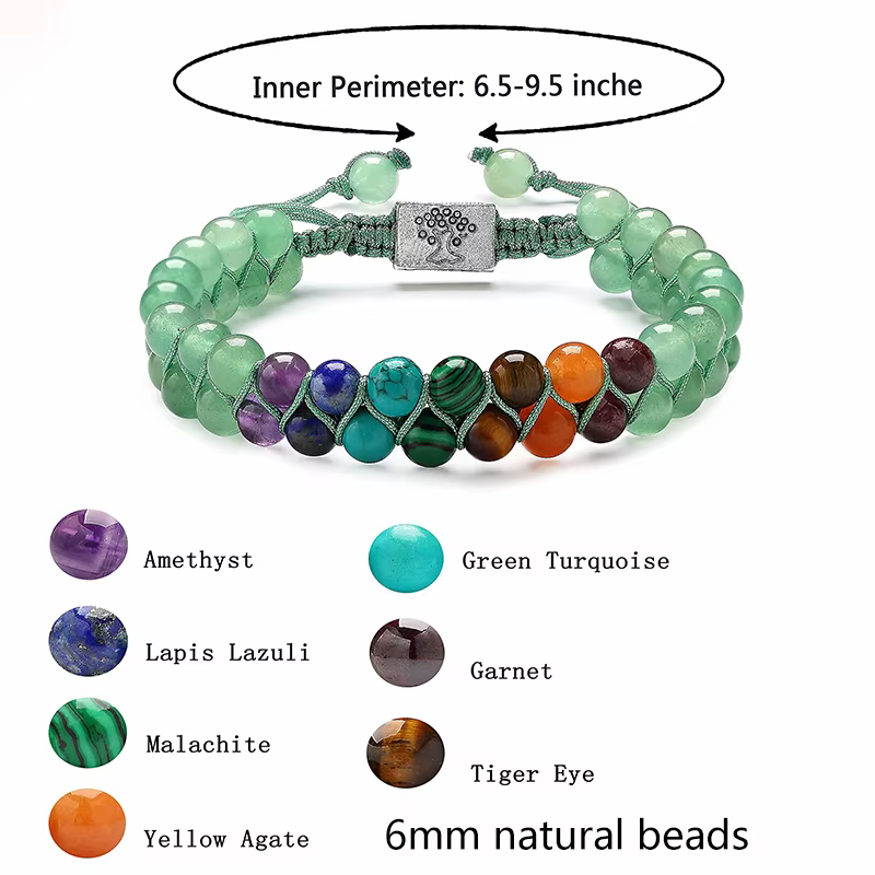 Bracelet de méditation yoga à 7 chakras