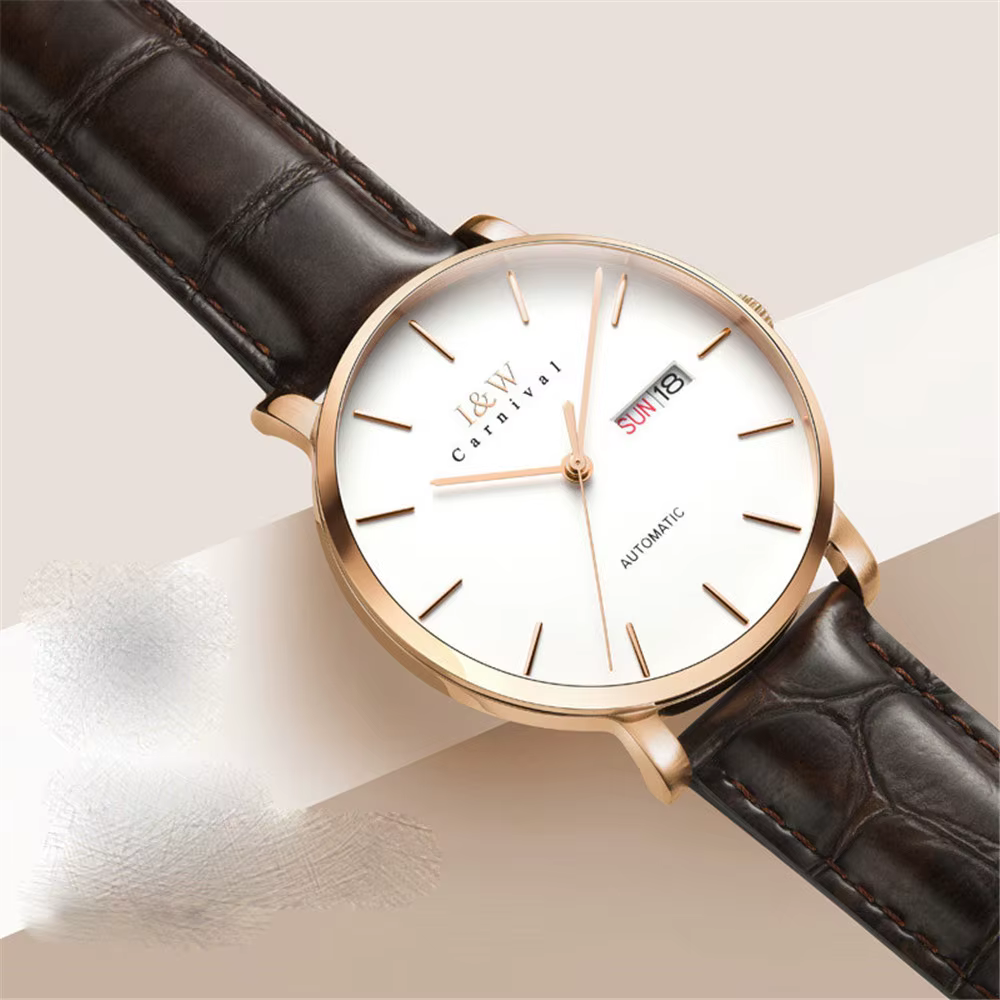 Montre Homme suisse I & W luxe or