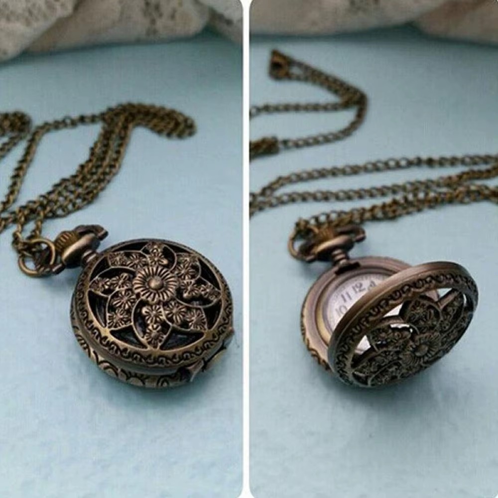 Montre de Poche Rétro Vintage Steampunk Quartz