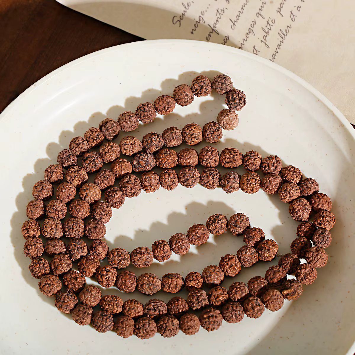 Rudraksha Vajra-Perles pour bracelet exécutif, accessoires de bijoux, méditation, prière mala, ethnique, bouddhisme tibétain, 108 pièces/ensemble
