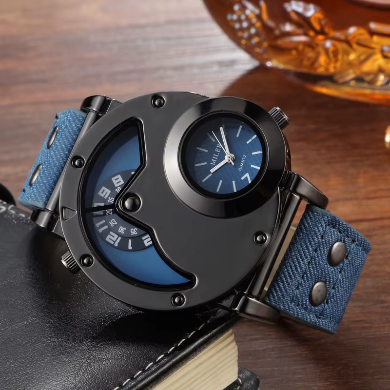 Montres de sport bleues pour hommes