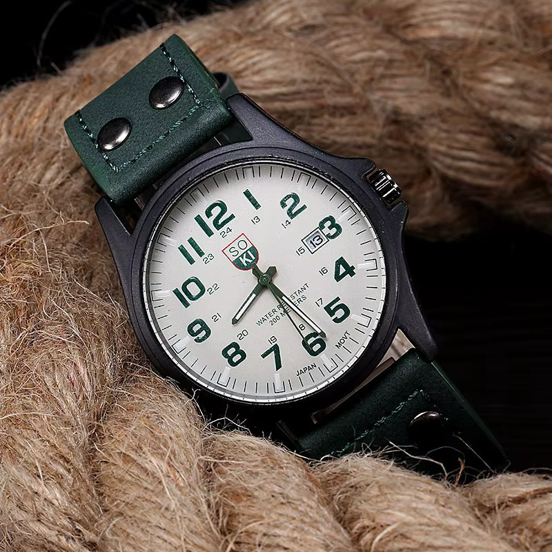 Hommes montres Masculino Relogio armée militaire mâle montre à Quartz bracelet en cuir décontracté Cool
