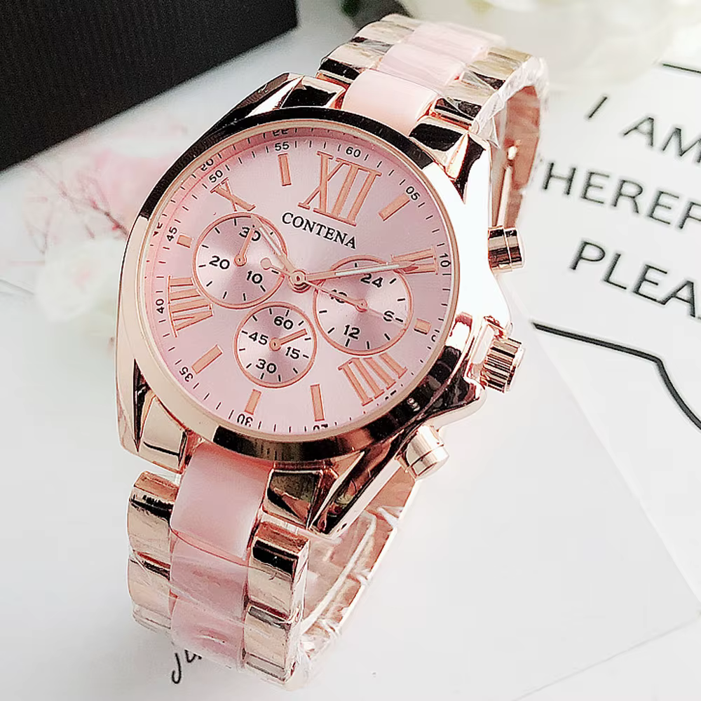 Mode rose femmes montres de luxe haut marque dames Montre-bracelet Style chaud Montre à Quartz Femme horloge Relogio