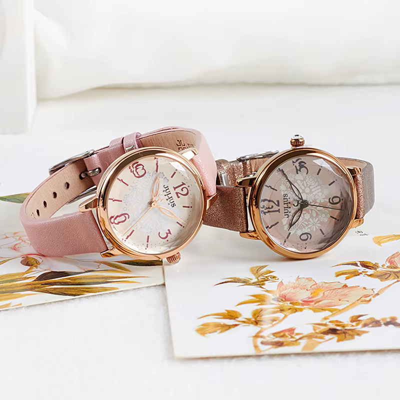 Montre en cuir véritable Julius Lady pour femme