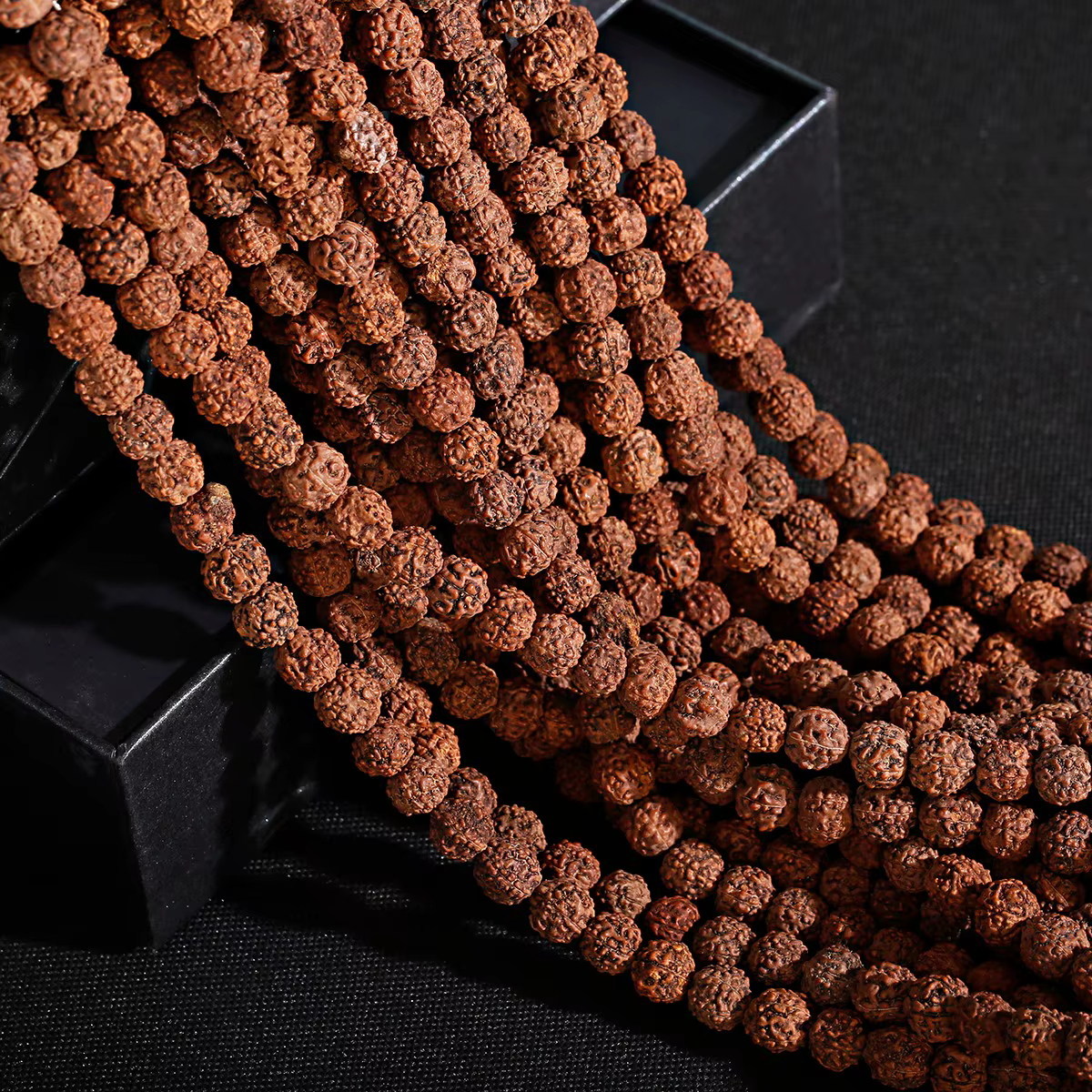 Rudraksha Vajra-Perles pour bracelet exécutif, accessoires de bijoux, méditation, prière mala, ethnique, bouddhisme tibétain, 108 pièces/ensemble