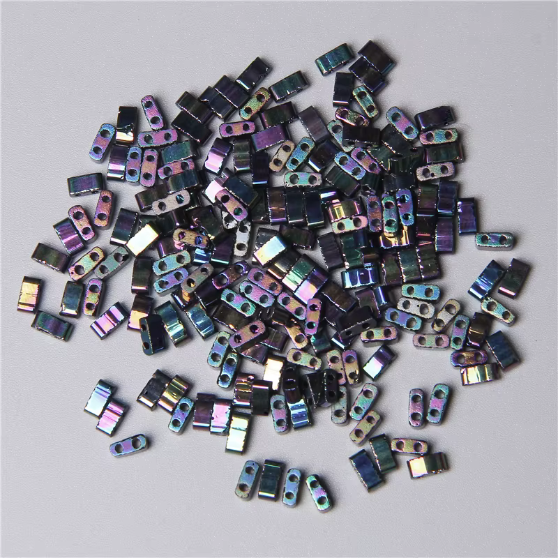 Perles de Tila plates, 2 trous, 3x5mm, pour bricolage, fabrication de bijoux, Bracelet, graines en vrac, vente en gros