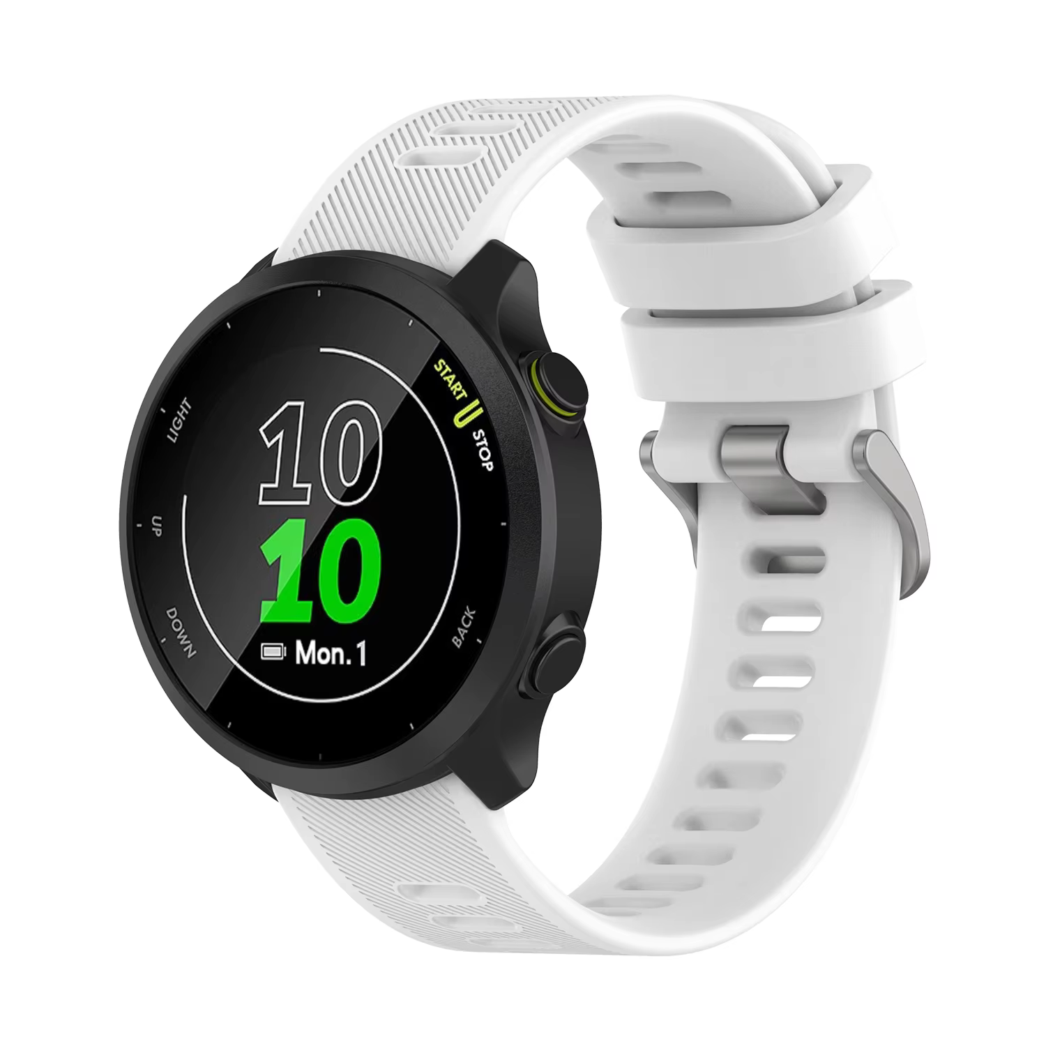 Bracelet de montre en silicone avec bouton officiel, bracelet de sport, Garmin 245, Forerunner 245M, 645, Vivoactive 3, Venu, Venu SQ