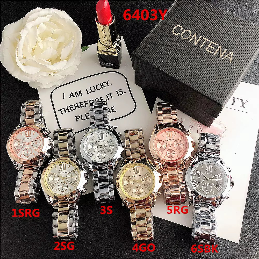 Genève-Montre de luxe en acier inoxydable pour femme