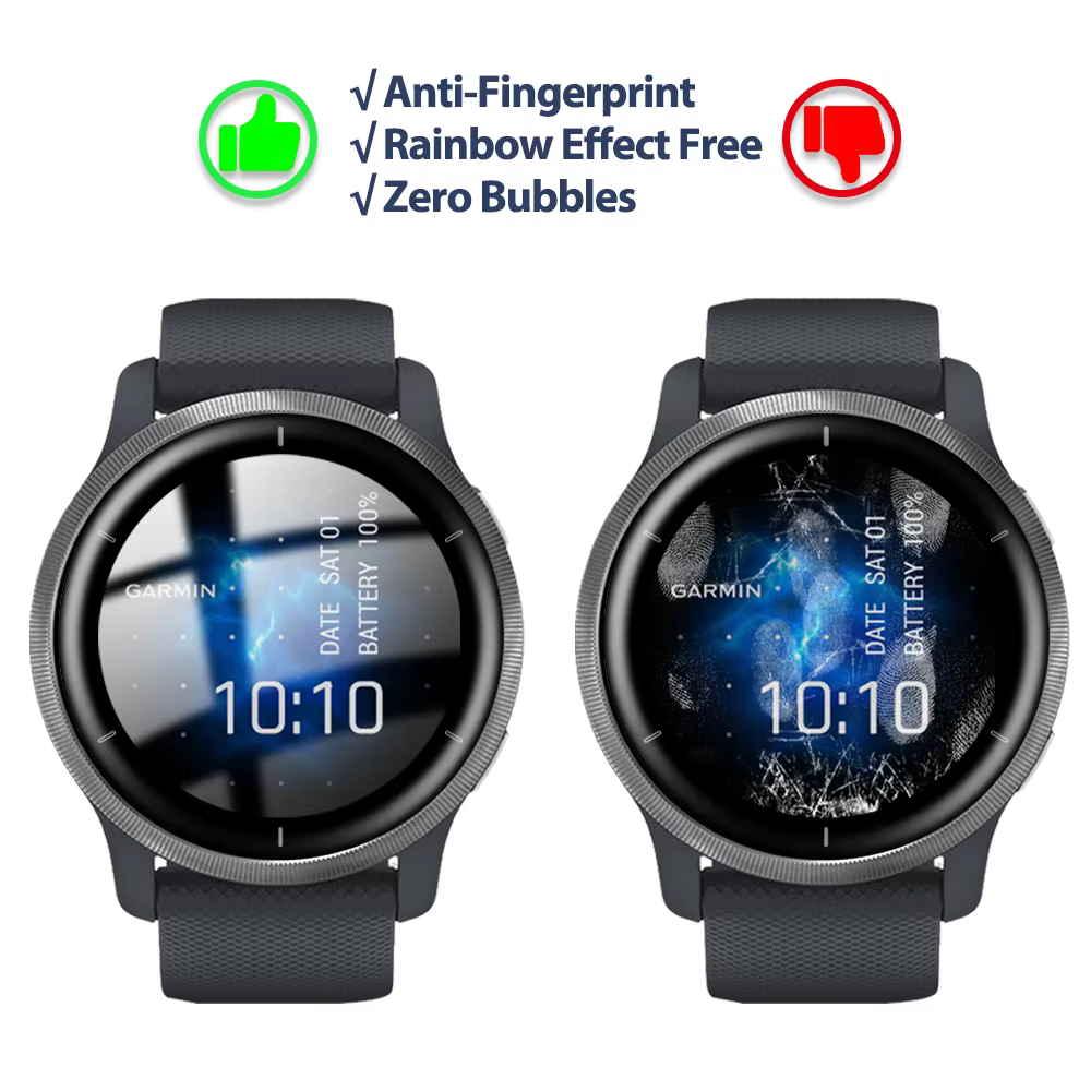 Film de protection en fibre de verre souple 5D pour Garmin venus 2/venus 2S