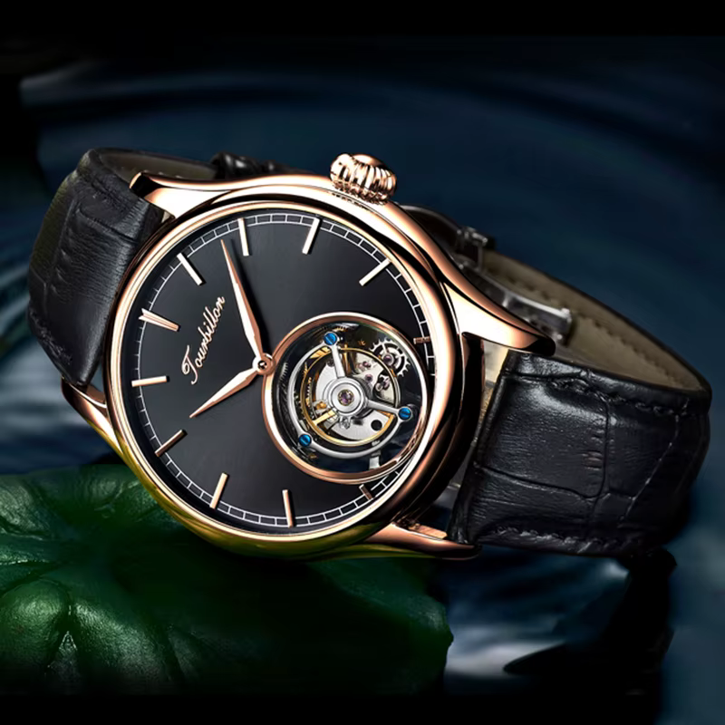 AESOP véritable Tourbillon montre mécanique pour hommes