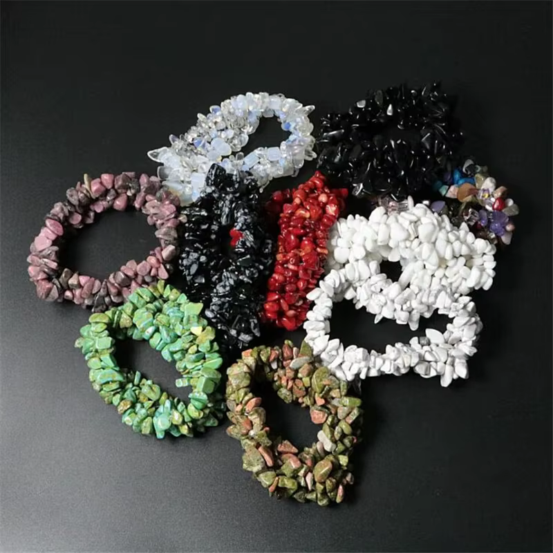 Bracelet en pierre naturelle rouge pour femmes, bijoux faits à la main, mode bohème, vintage, multicouche, gravier perlé, cadeau, vente chaude