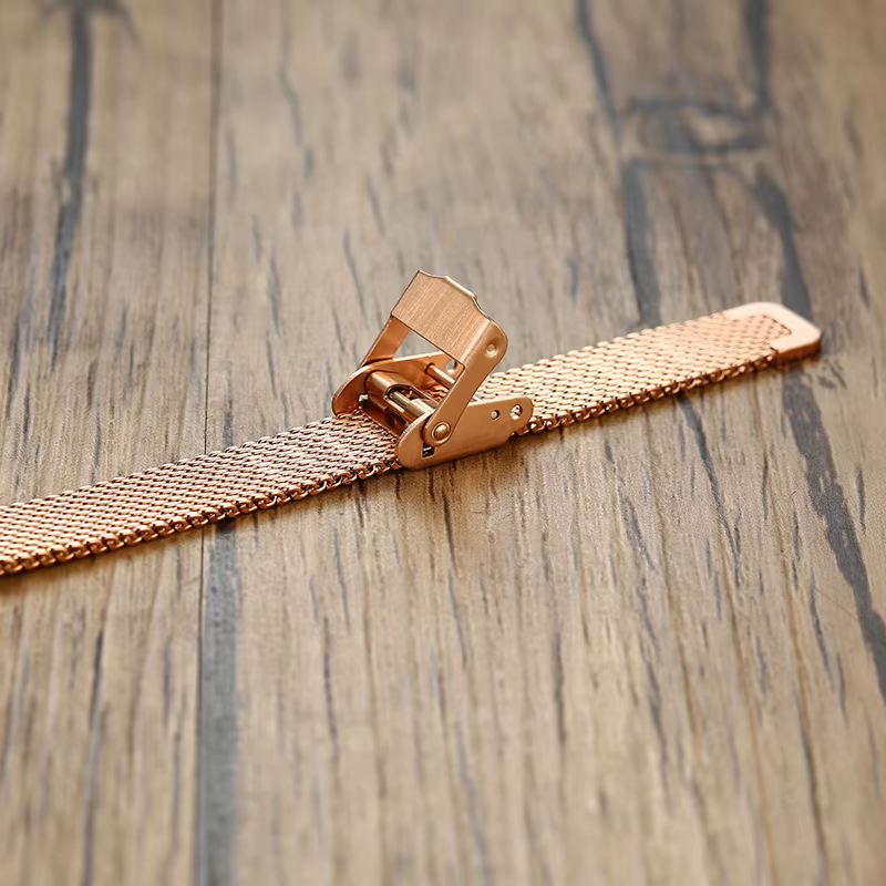 Bracelet Personnalisé en Maille Or Rose pour Homme et Femme