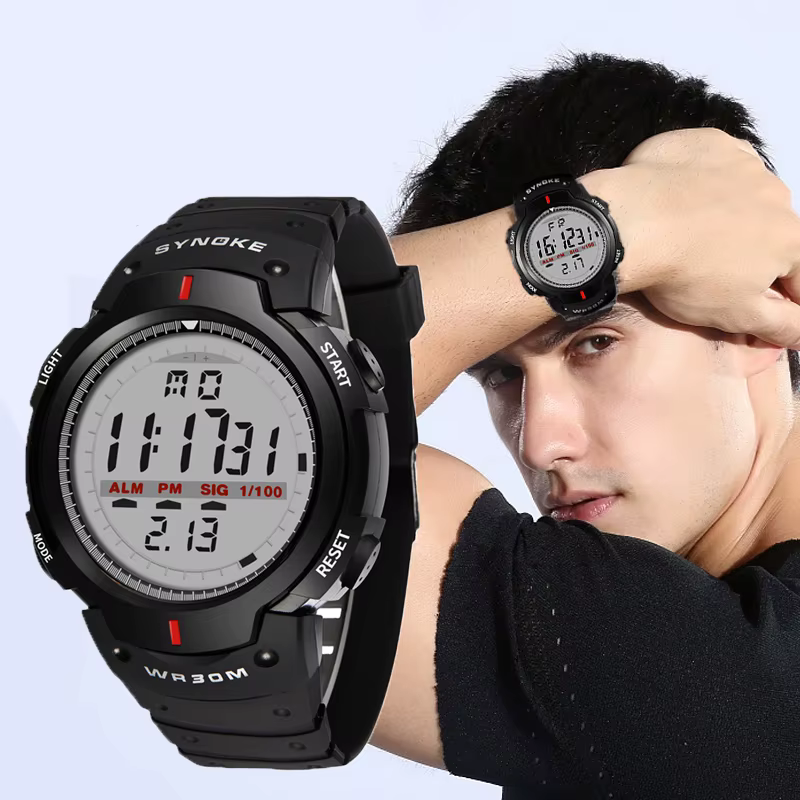SYNOKE – Montre-bracelet de sport pour hommes