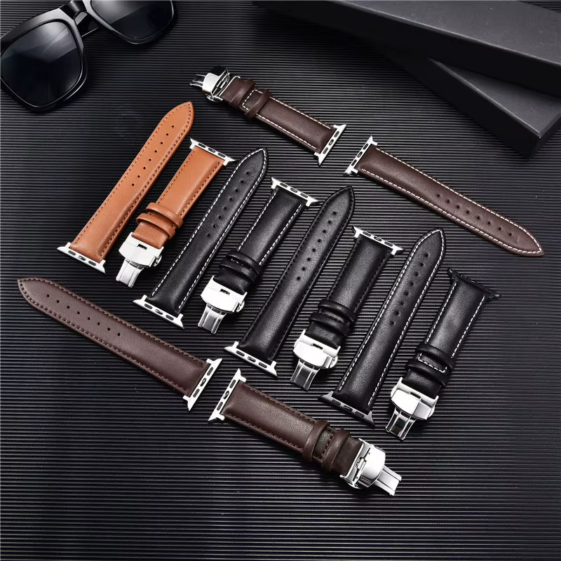 Bracelets de montre en cuir pour Apple Watch