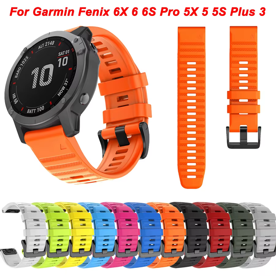 26 22 20MM Bracelet de montre pour Garmin Fenix 6X 6 Pro 7X 7 7S 8 47mm 51mm E