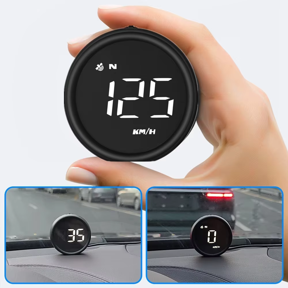 Jauge HUD GPS multifonction, affichage tête haute, ordinateur numérique LCD intégré pour voiture, camion, moto, bateau, compteur de vitesse MPH