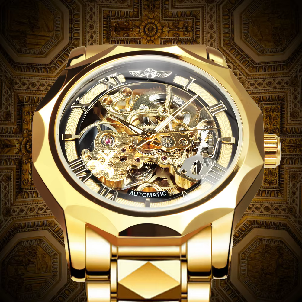 WINNER – montre mécanique squelette de luxe pour hommes