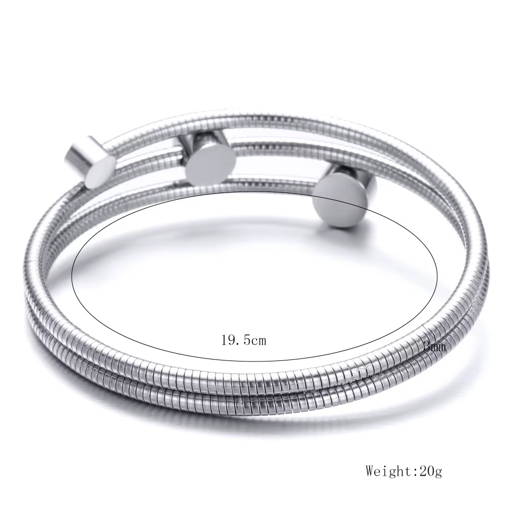 Bracelet en fil de câble en acier inoxydable pour femme