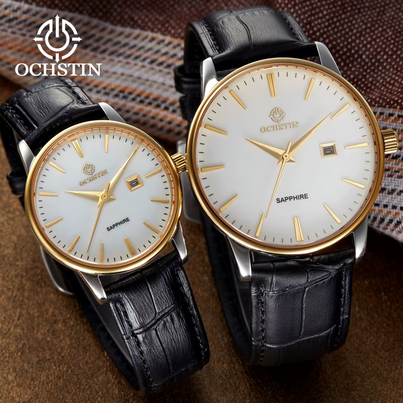 OCHSTIN marque de luxe Couple montres à Quartz saphir étanche hommes et femmes saint valentin montre-bracelet cadeau pour les amoureux