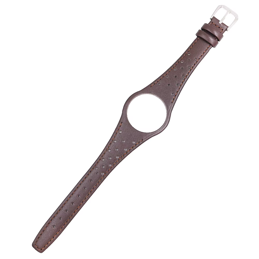 CARLYWET Bracelet de montre en cuir rouge bleu marron noir kaki avec boucle en acier argenté pour homme Omega Dynamic