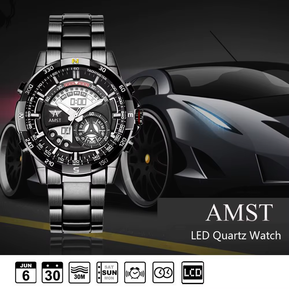 Montre-bracelet militaire à quartz pour homme