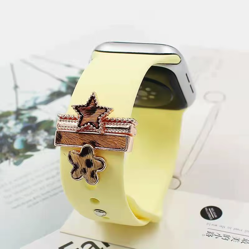 Bracelet en silicone avec décoration lune pour Apple Watch