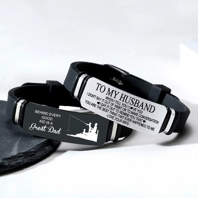 Bracelets personnalisés en Silicone pour hommes