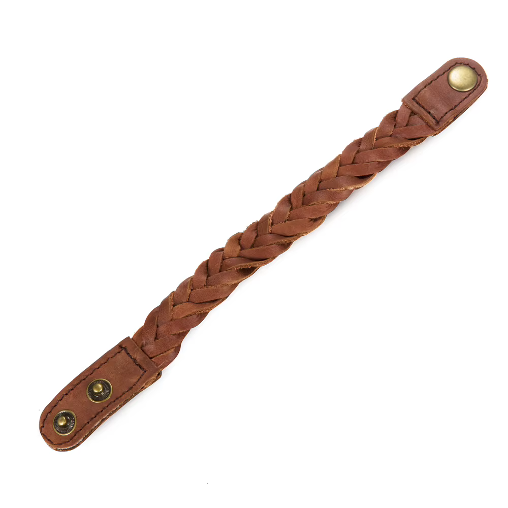 Bracelet Vintage en cuir véritable tressé pour hommes et femmes