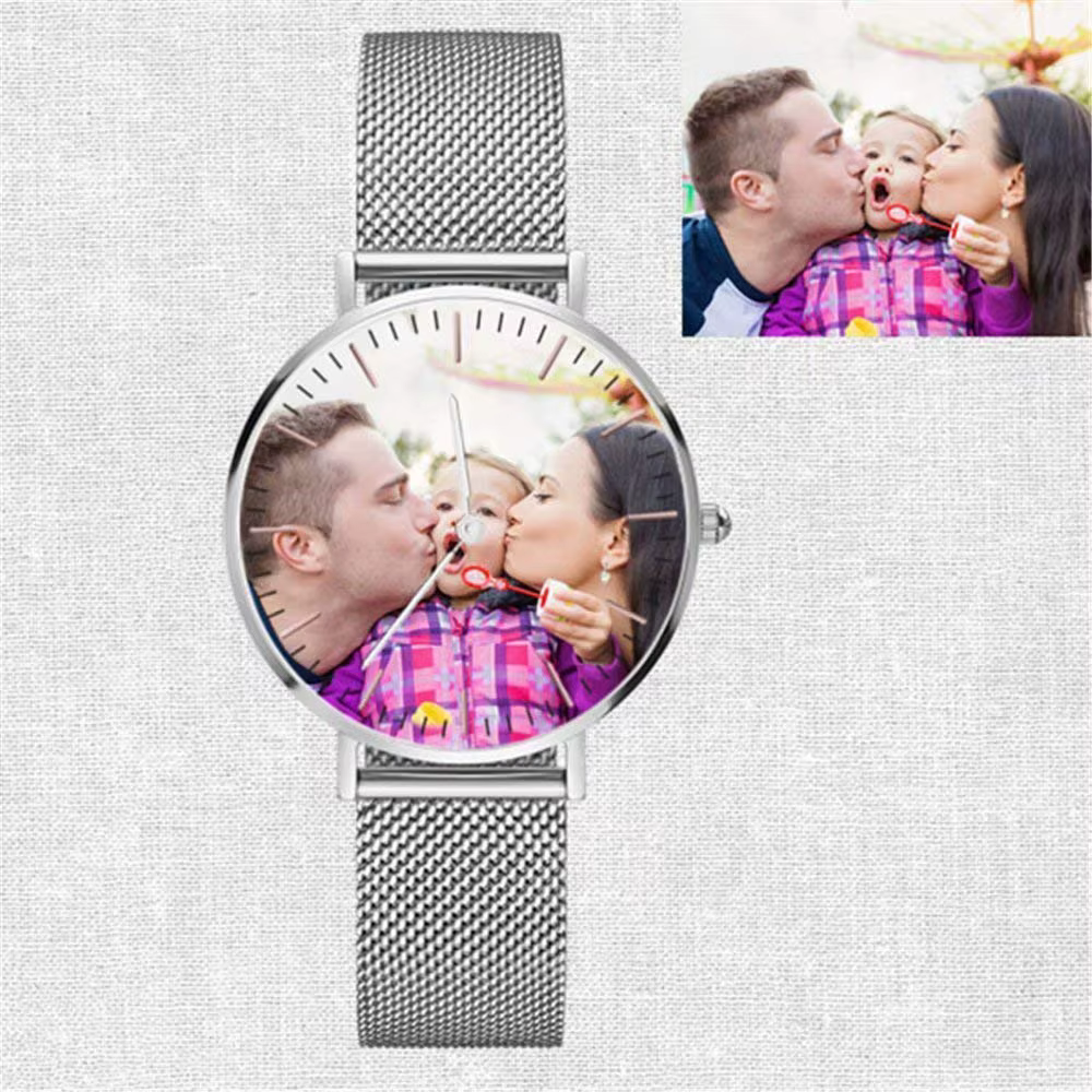Amxiu-Montre à quartz personnalisée en acier inoxydable pour hommes et femmes