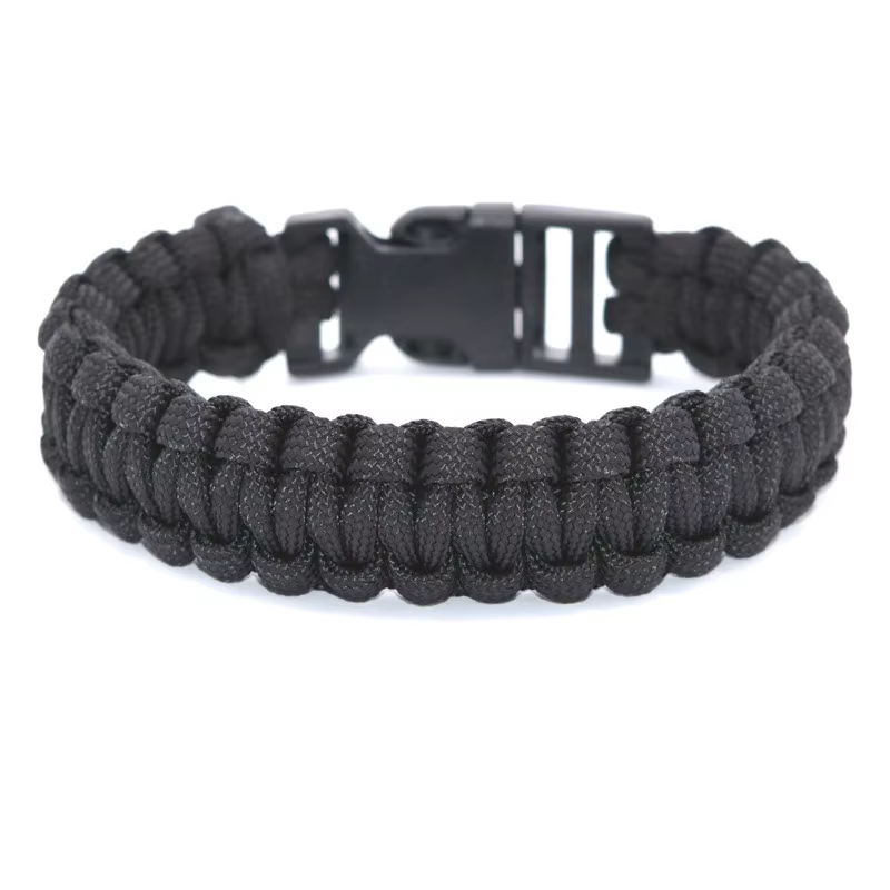 Bracelet de survie en paracorde tressé vert armée