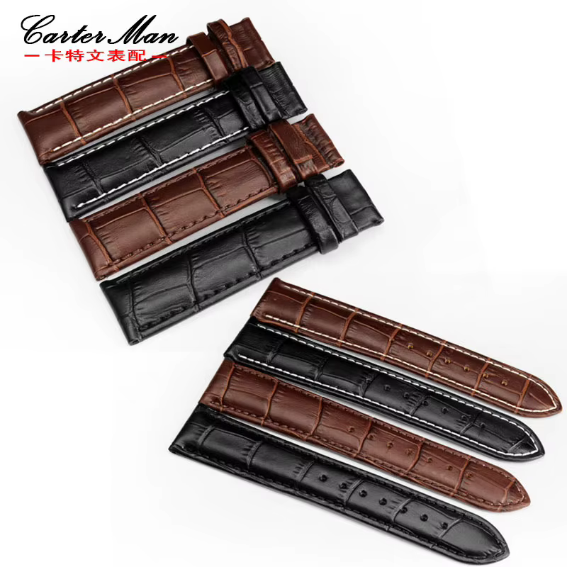 Nouveau Bracelet de montre en cuir véritable de haute qualité 18mm 19mm 20mm 21mm 22mm