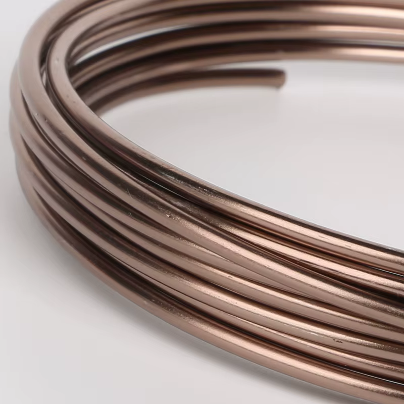 Fil d'aluminium marron souple 1/1, 5/2/2, 5/5mm, fil de perles pour Bracelet, collier, fabrication de bijoux, accessoires artisanaux de bijoux à bricoler soi-même