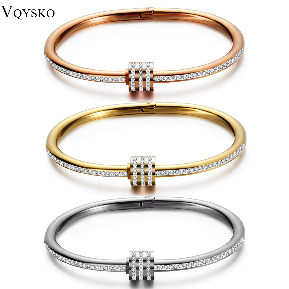 Bracelets de luxe en cristal perlé pour femmes, bijoux de mode, breloques en acier inoxydable, accessoires, prix d'usine